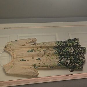 Beautiful sheer green flower dress